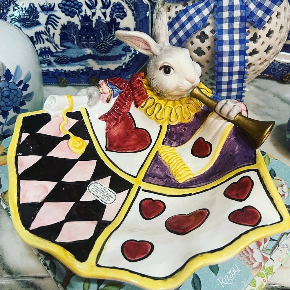 Fitz and Floyd White Rabbit serving dish. Excellent condition